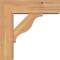 Ekena Millwork Funston Block Smooth Bracket w/ Offset Brace, Western Red Cedar, 5 1/2"W x 16"D x 16"H BKT0604X16X16FST05SWR - alternate 4